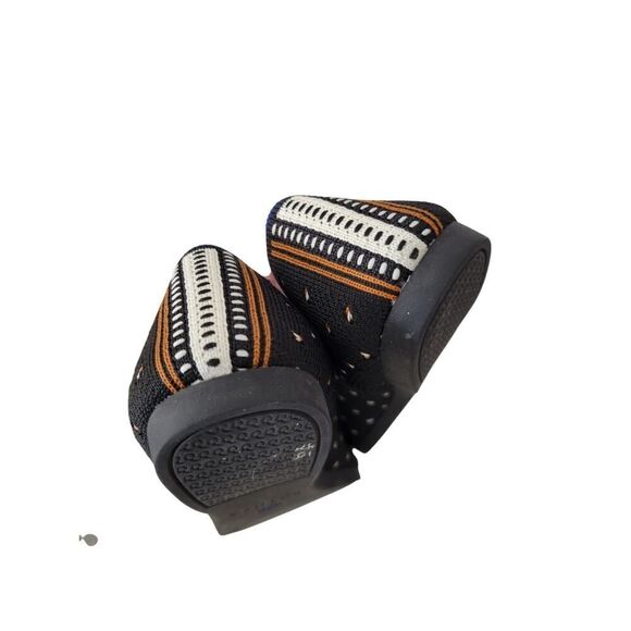 Rothy's The Point Ivory Dot Womens 5 Black Polka Dot Knit Ballet Flats Shoes - Picture 5 of 7